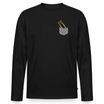 Piste de course de voitures de course de dragster - T-shirt manches longues Premium bio Homme - noir - Devant - Nico (187cm)