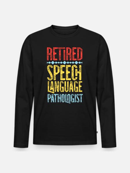 Speech Therapist Therapy Assistant - Men's Premium Organic Long Sleeve Shirt - black