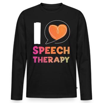 Speech Therapist Therapy Assistant - Männer Premium Bio Langarmshirt - Schwarz - Vorne - Nico (187cm)
