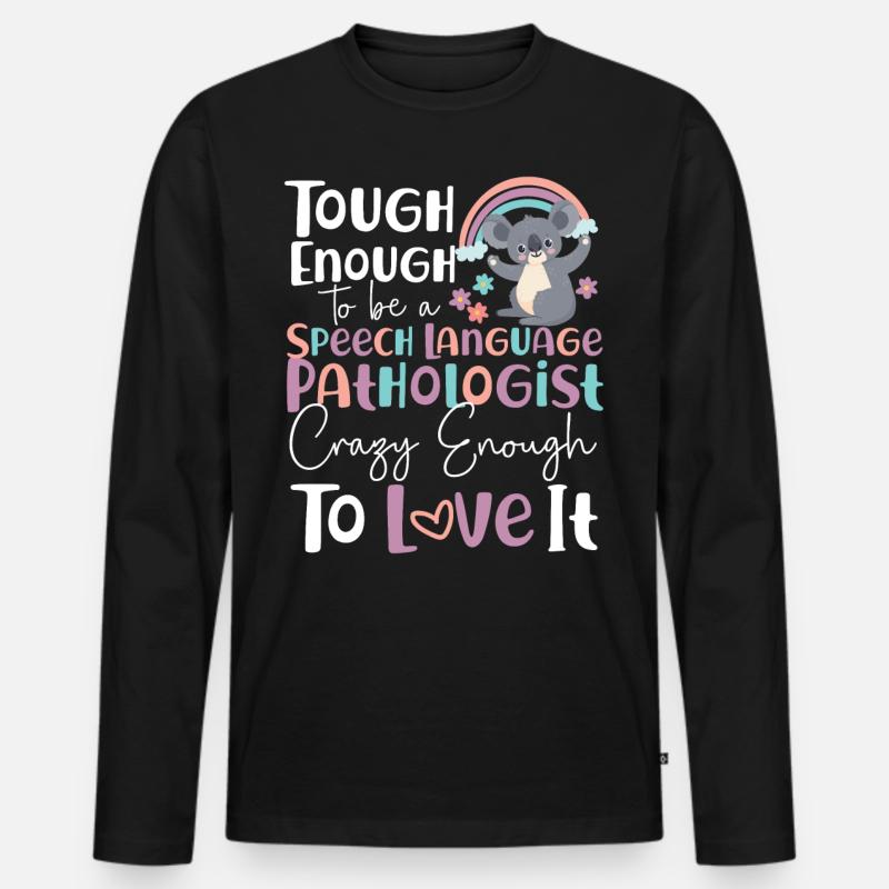 Speech Therapist Therapy Assistant - Männer Premium Bio Langarmshirt - Schwarz