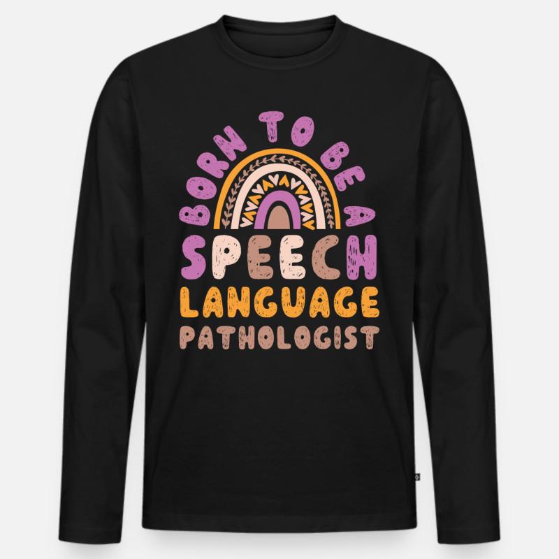 Speech Therapist Therapy Assistant - Männer Premium Bio Langarmshirt - Schwarz
