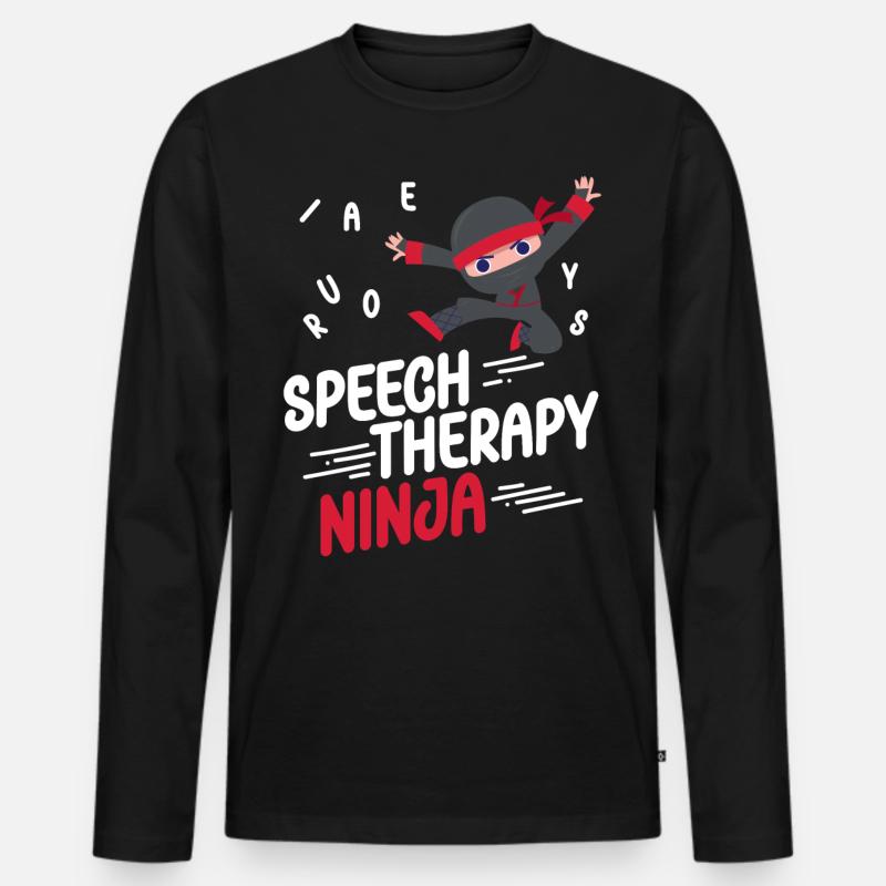 Speech Therapist Therapy Assistant - Männer Premium Bio Langarmshirt - Schwarz