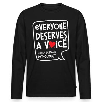 Speech Therapist Therapy Assistant - Männer Premium Bio Langarmshirt - Schwarz - Vorne - Nico (187cm)