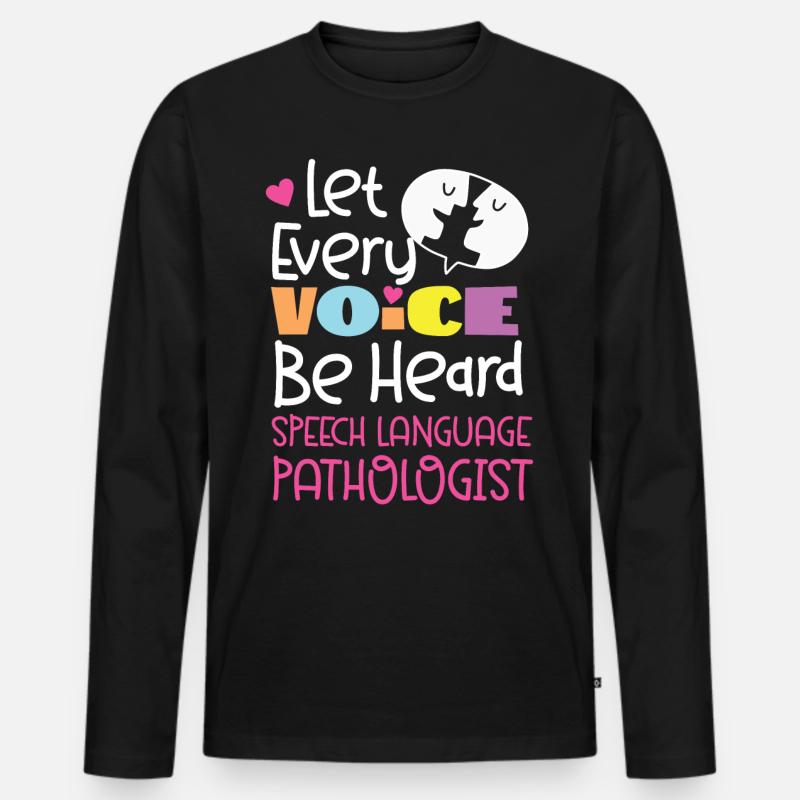Speech Therapist Therapy Assistant - Männer Premium Bio Langarmshirt - Schwarz