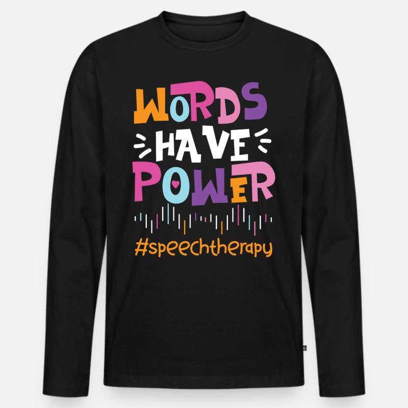 Speech Therapist Therapy Assistant - Männer Premium Bio Langarmshirt - Schwarz