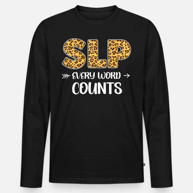 Speech Therapist Therapy Assistant - Männer Premium Bio Langarmshirt - Schwarz