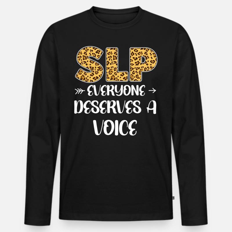 Speech Therapist Therapy Assistant - Men's Premium Organic Long Sleeve Shirt - black