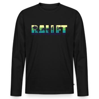Ballet Danseuse Danse Ballerine - T-shirt manches longues Premium bio Homme - noir - Devant - Nico (187cm)