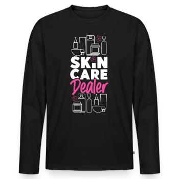 Cute Licensed Esthetician Skincare - Männer Premium Bio Langarmshirt - Schwarz - Vorne - Nico (187cm)