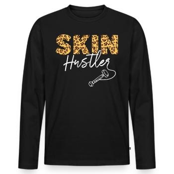 Cute Esthetician Skincare - Männer Premium Bio Langarmshirt - Schwarz - Vorne - Nico (187cm)