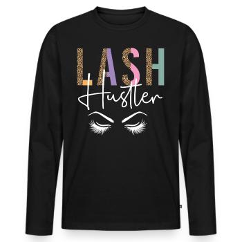 Esthéticienne Esthéticienne Soins de la Peau - T-shirt manches longues Premium bio Homme - noir - Devant - Nico (187cm)