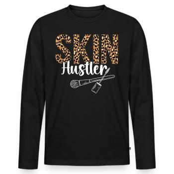 Cute Esthetician Skincare - Männer Premium Bio Langarmshirt - Schwarz - Vorne - Nico (187cm)