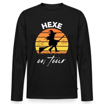 HEXE on tour HEXEN hexen - Männer Premium Bio Langarmshirt - Schwarz - Vorne - Nico (187cm)