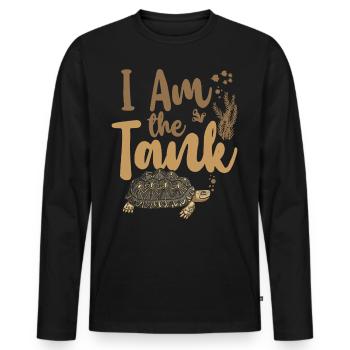 Sea Turtle Tortoise I Am The Tank - Men's Premium Organic Long Sleeve Shirt - black - Front - Nico (187cm)