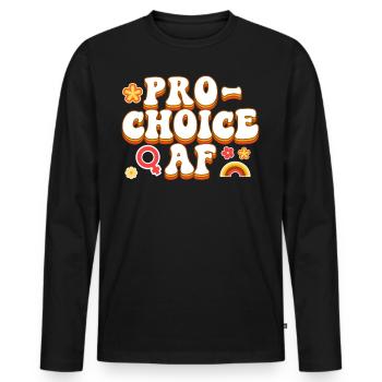 Féministe Pro-Choice Af - T-shirt manches longues Premium bio Homme - noir - Devant - Nico (187cm)