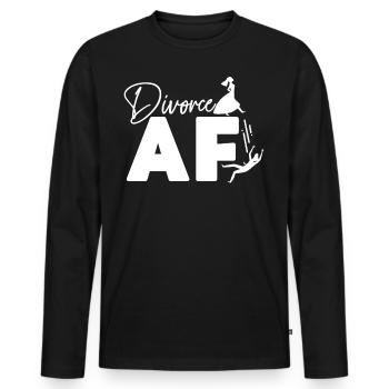 Happy Divorce Party Divorce Af - Men's Premium Organic Long Sleeve Shirt - black - Front - Nico (187cm)