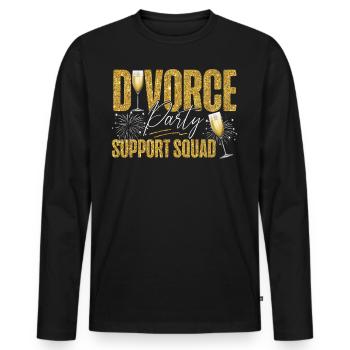 Happy Divorce Party Divorce Party - Men's Premium Organic Long Sleeve Shirt - black - Front - Nico (187cm)