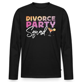 Happy Divorce Party Divorce Party - Men's Premium Organic Long Sleeve Shirt - black - Front - Nico (187cm)
