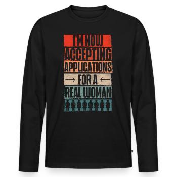 Happy Divorce Party I'm Now - Männer Premium Bio Langarmshirt - Schwarz - Vorne - Nico (187cm)