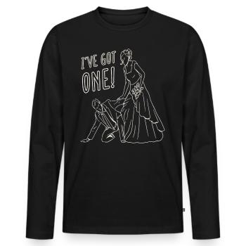 Heiraten JGA Bier Trinken Saufen Bräutigam - Männer Premium Bio Langarmshirt - Schwarz - Vorne - Nico (187cm)