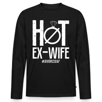 Happy Divorce Party Hot Ex-Wife - Männer Premium Bio Langarmshirt - Schwarz - Vorne - Nico (187cm)
