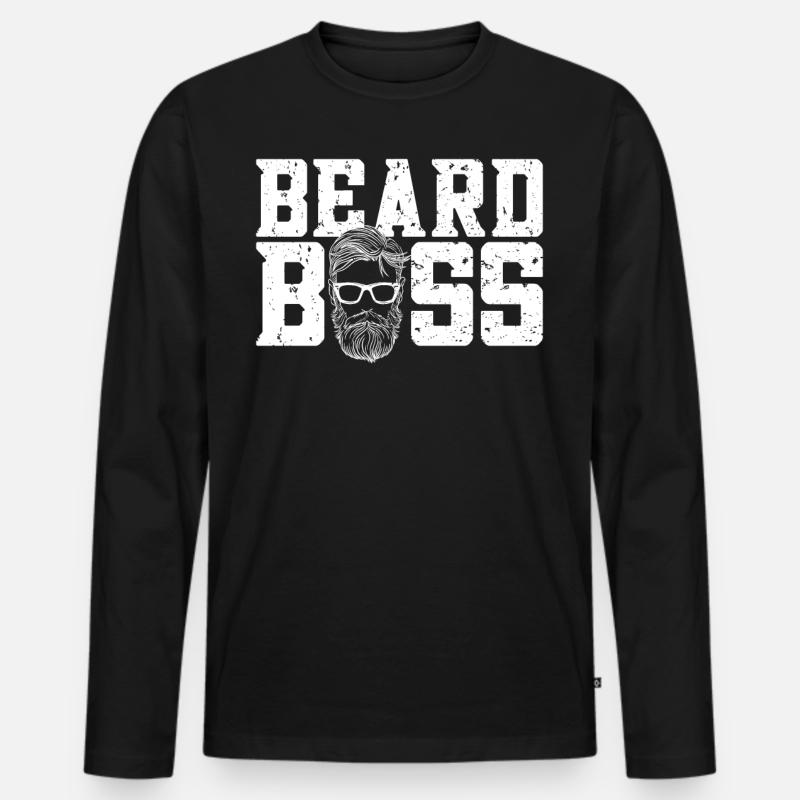 Beard Lover Bearded Man Bear - Männer Premium Bio Langarmshirt - Schwarz