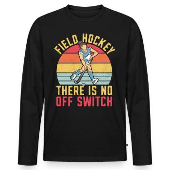 Field Hockey Field Hockey There Is - Men's Premium Organic Long Sleeve Shirt - black - Front - Nico (187cm)