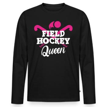 Field Hockey Queen Field Hockey - Men's Premium Organic Long Sleeve Shirt - black - Front - Nico (187cm)