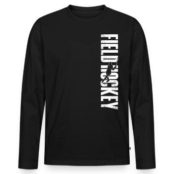 Field Hockey Field Hockey - Men's Premium Organic Long Sleeve Shirt - black - Front - Nico (187cm)