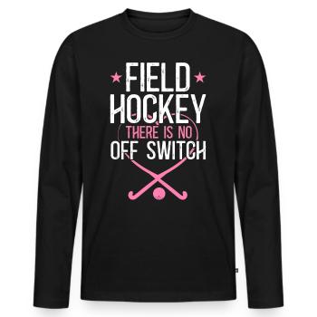 Field Hockey Field Hockey There Is - Men's Premium Organic Long Sleeve Shirt - black - Front - Nico (187cm)