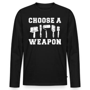House Painter Decorator Paint - Männer Premium Bio Langarmshirt - Schwarz - Vorne - Nico (187cm)