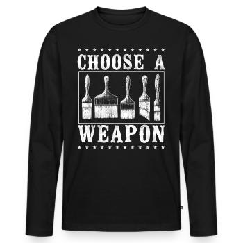 House Painter Decorator Paint - Männer Premium Bio Langarmshirt - Schwarz - Vorne - Nico (187cm)