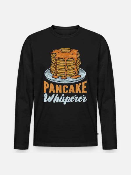 Pancake Lover Kids Pancake - Men's Premium Organic Long Sleeve Shirt - black