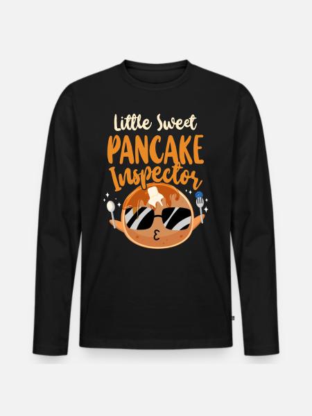 Pancake Lover Kids Little Sweet - Men's Premium Organic Long Sleeve Shirt - black