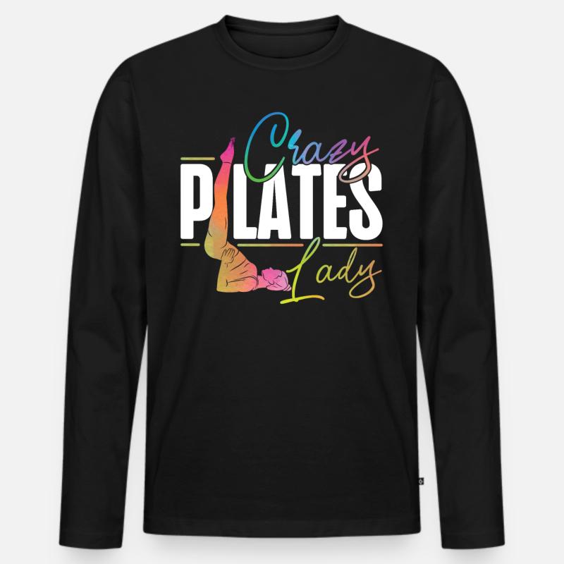 Pilates Instructor Teacher - Männer Premium Bio Langarmshirt - Schwarz