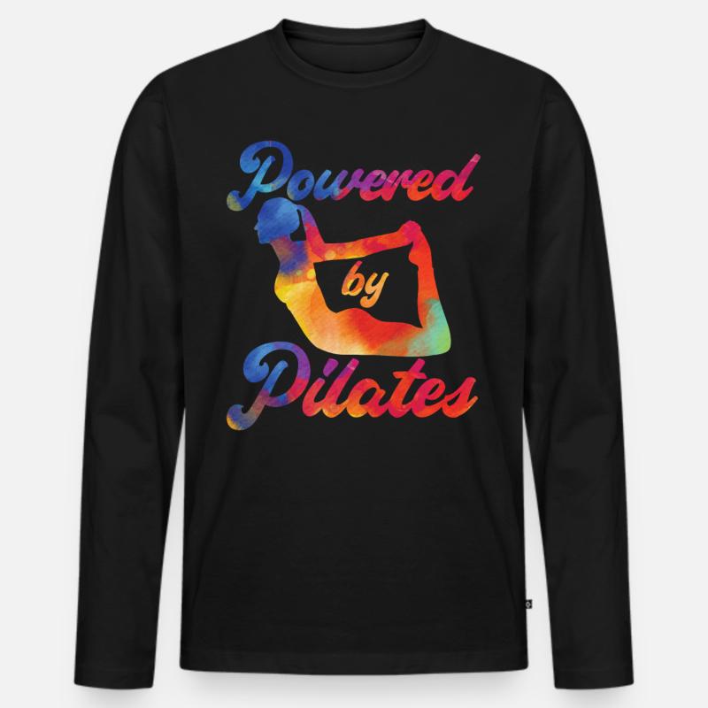 Pilates Instructor Teacher - Männer Premium Bio Langarmshirt - Schwarz