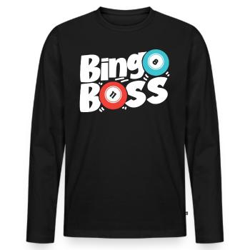 Bingo Player Bingo - Men's Premium Organic Long Sleeve Shirt - black - Front - Nico (187cm)
