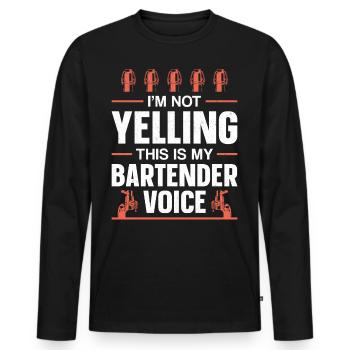 Bartender Mixologist I'm Not - Men's Premium Organic Long Sleeve Shirt - black - Front - Nico (187cm)