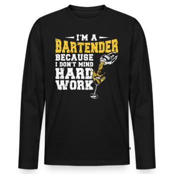 Bartender Mixologist I'm A - Männer Premium Bio Langarmshirt - Schwarz - Vorne - Nico (187cm)
