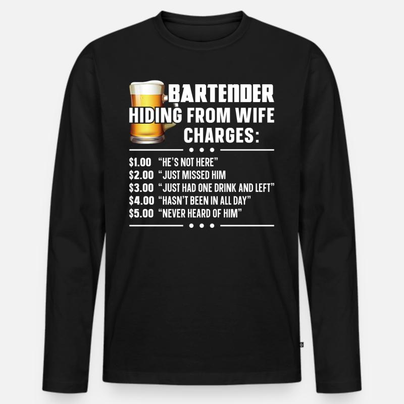 Bartender Mixologist Bartender - Men's Premium Organic Long Sleeve Shirt - black