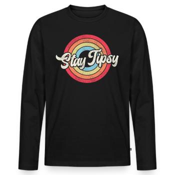 Bartender Mixologist Retro Vintage - Men's Premium Organic Long Sleeve Shirt - black - Front - Nico (187cm)