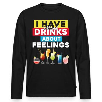 Barman Mixologue J’ai mélangé - T-shirt manches longues Premium bio Homme - noir - Devant - Nico (187cm)