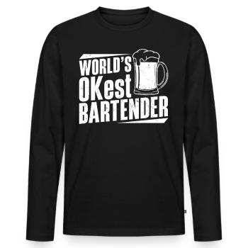 Bartender Mixologist World's - Männer Premium Bio Langarmshirt - Schwarz - Vorne - Nico (187cm)