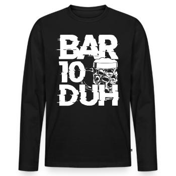 Bartender Mixologist Bar-10-Duh - Men's Premium Organic Long Sleeve Shirt - black - Front - Nico (187cm)