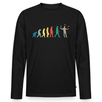 Bartender Mixologist Evolution - Men's Premium Organic Long Sleeve Shirt - black - Front - Nico (187cm)