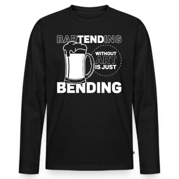 Bartender Mixologist Bartending - Männer Premium Bio Langarmshirt - Schwarz - Vorne - Nico (187cm)