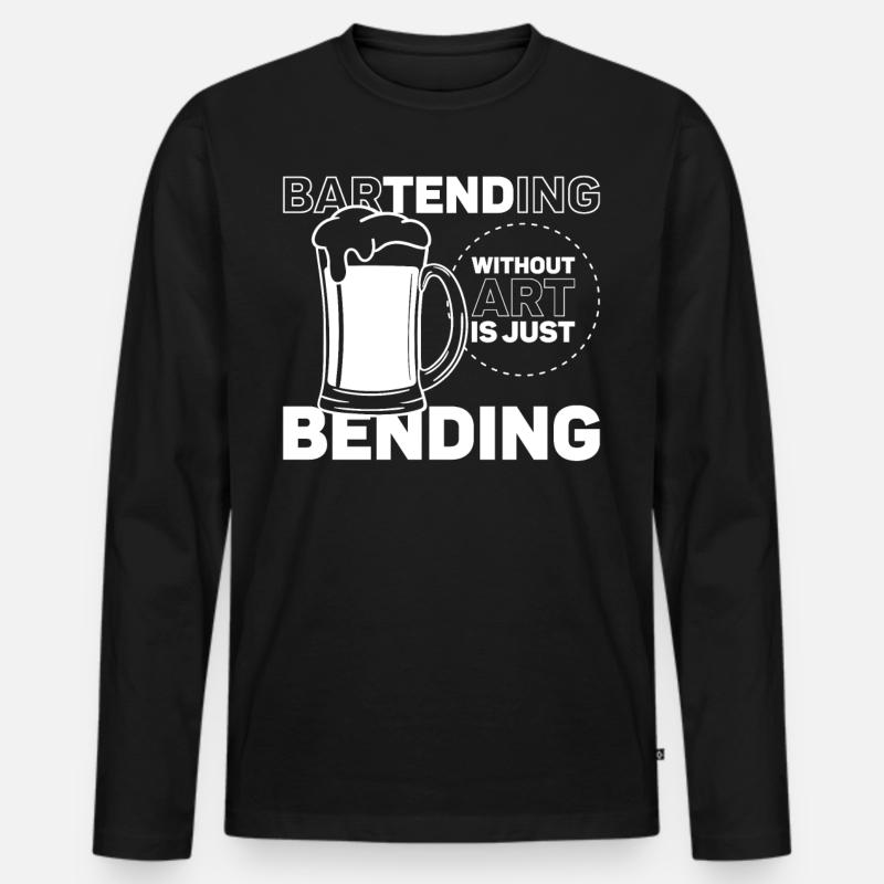 Bartender Mixologist Bartending - Men's Premium Organic Long Sleeve Shirt - black