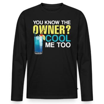 Bartender Mixologist You Know The - Men's Premium Organic Long Sleeve Shirt - black - Front - Nico (187cm)