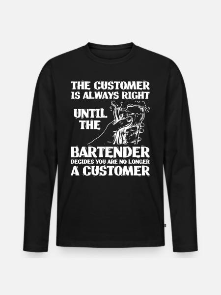 Barman Mixologue Le Client - T-shirt manches longues Premium bio Homme - noir
