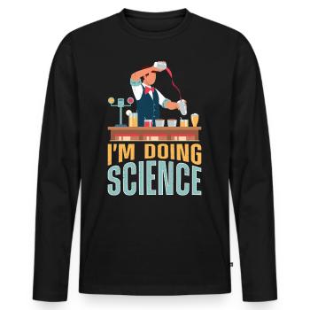 Bartender Mixologist I'm Doing - Männer Premium Bio Langarmshirt - Schwarz - Vorne - Nico (187cm)